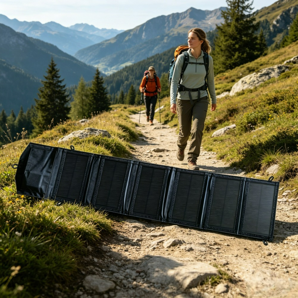 Solar Emergency Charger - Backpack Carry Foldable Waterproof Solar Charging
