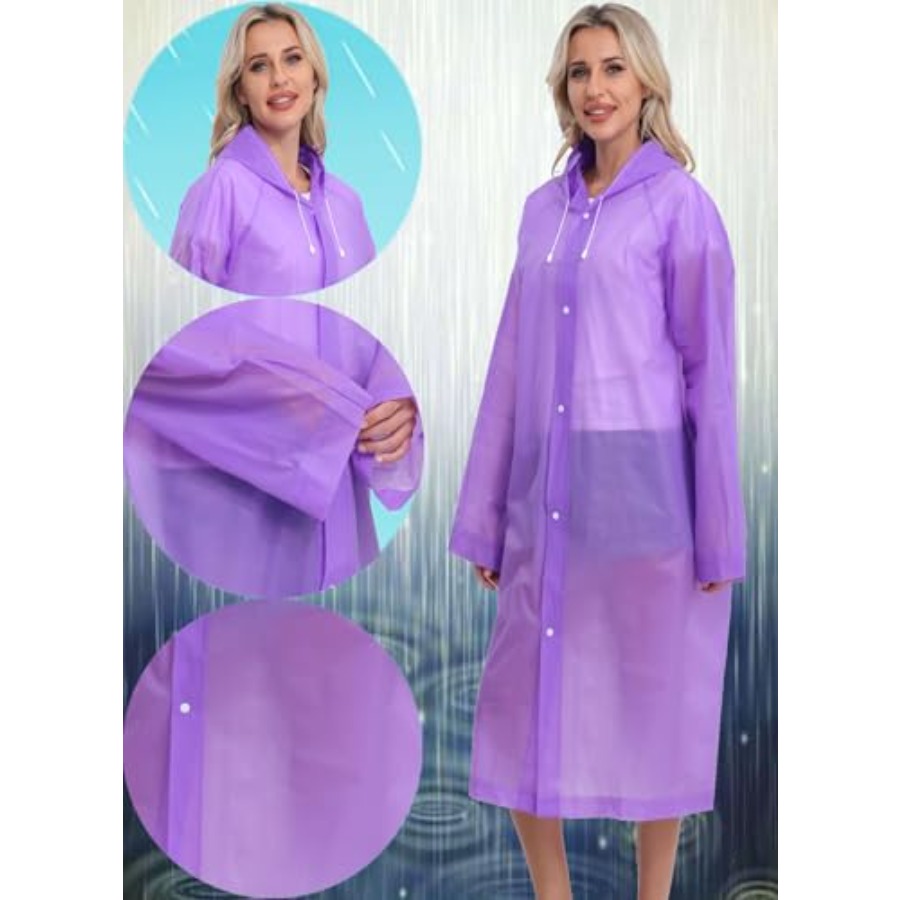 2-Pack Reusable Rain Ponchos f – Emergency Poncho Rain Bewertung und Preis
