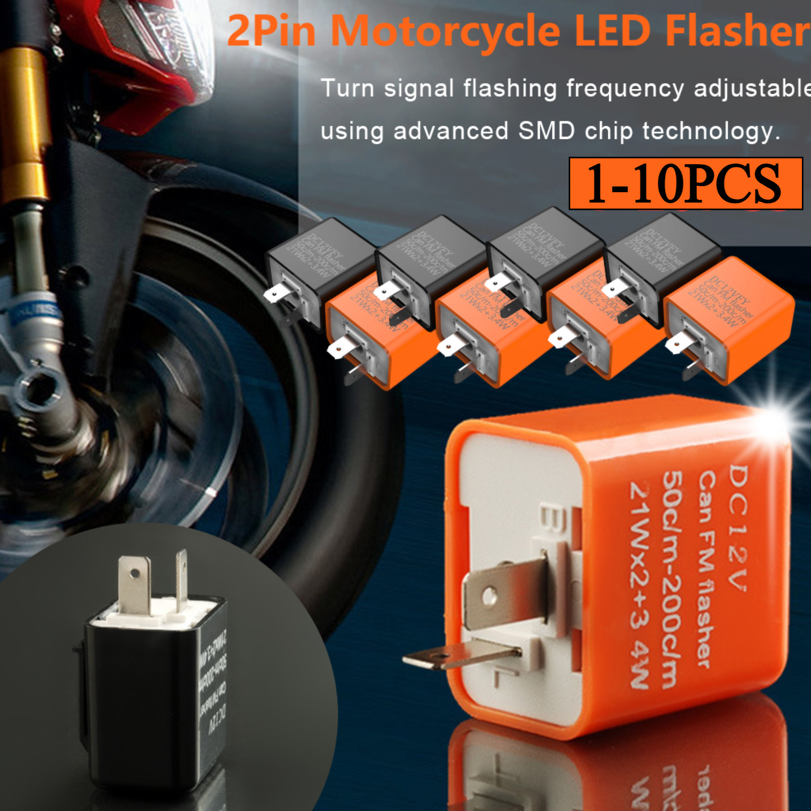2Pin Motorcycle LED Flasher Re – Signal Panel Orange Bewertung und Preis