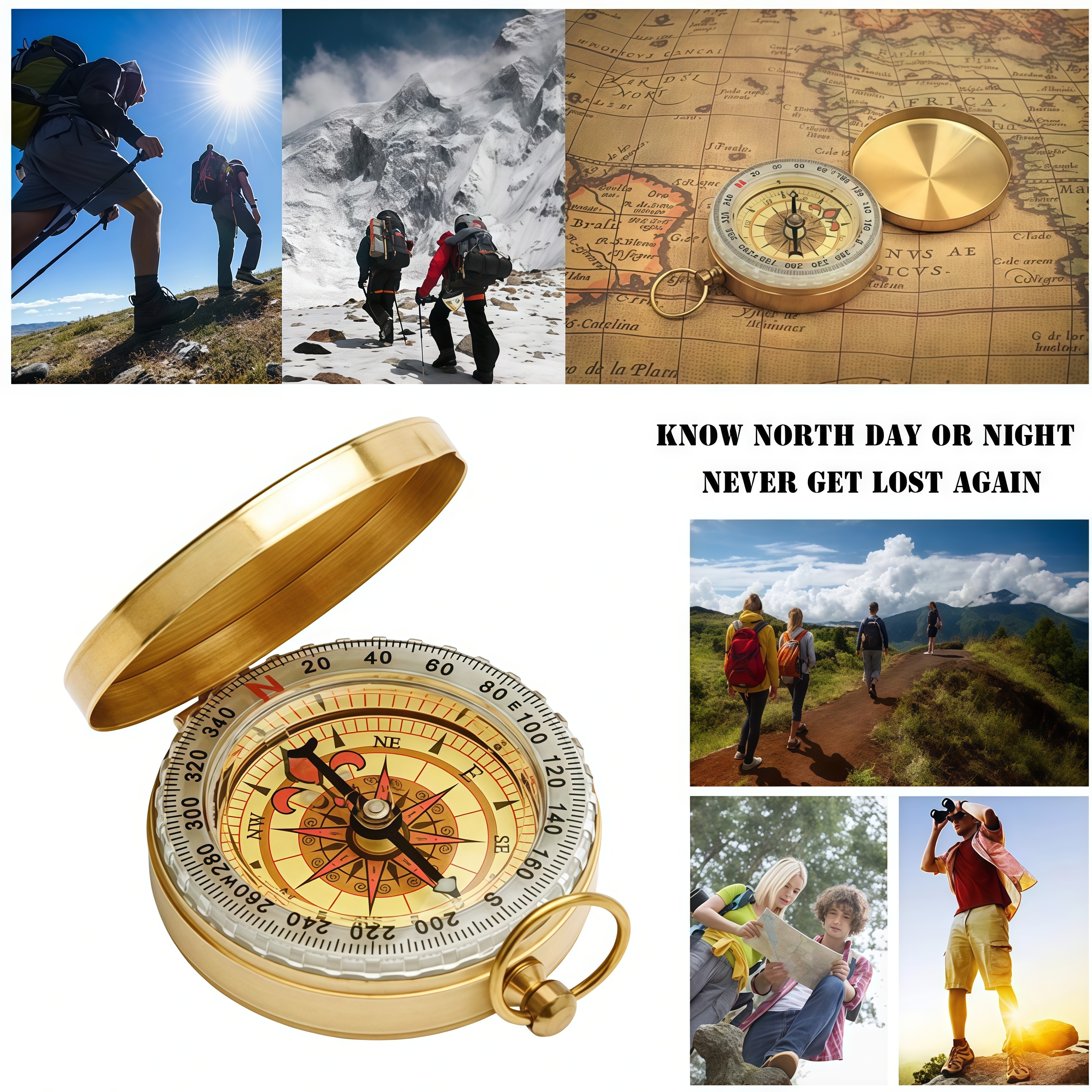 Brass Outdoor Compass - Gold C – Compass Lensatic Bewertung und Preis