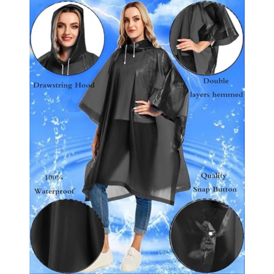 2 Pack Rain Ponchos for Adults – Emergency Poncho Rain Bewertung und Preis