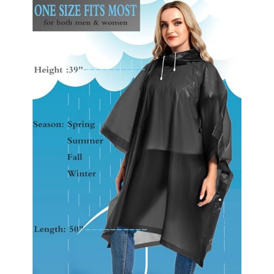 2 Pack Rain Ponchos for Adults – Emergency Poncho Rain Bewertung und Preis