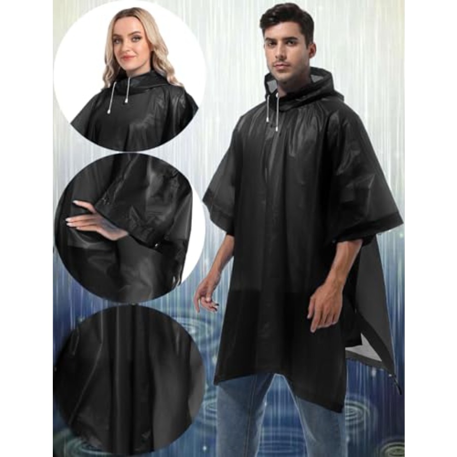 2-Pack Reusable Rain Ponchos f – Emergency Poncho Rain Bewertung und Preis