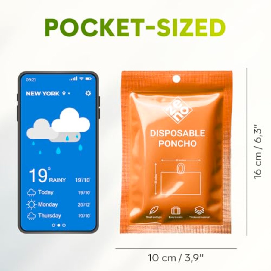 Disposable Rain Ponchos for Ad – Emergency Poncho Rain Bewertung und Preis