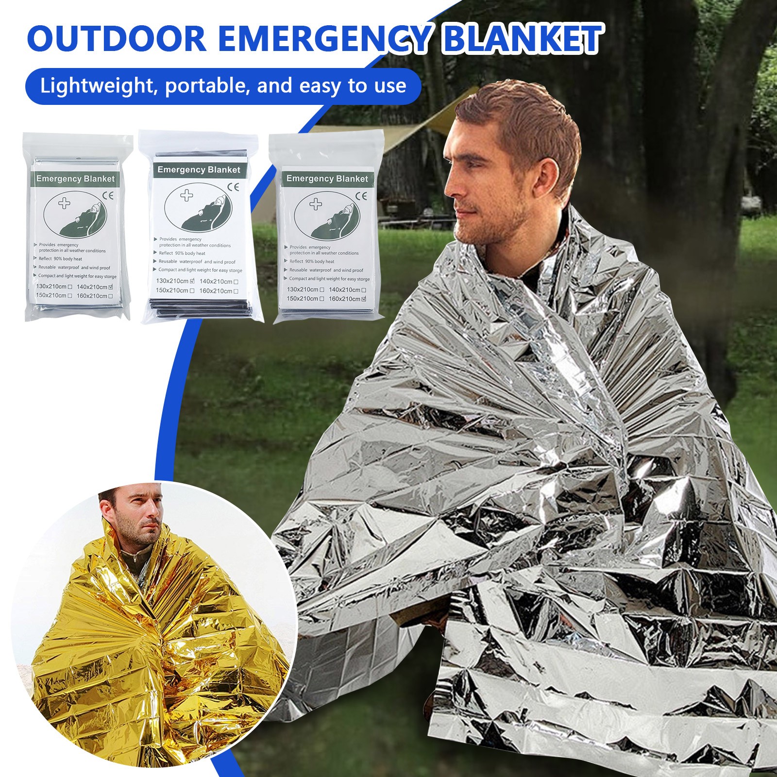 Outdoor emergency blanket port – Survival Blanket Reflective Bewertung und Preis