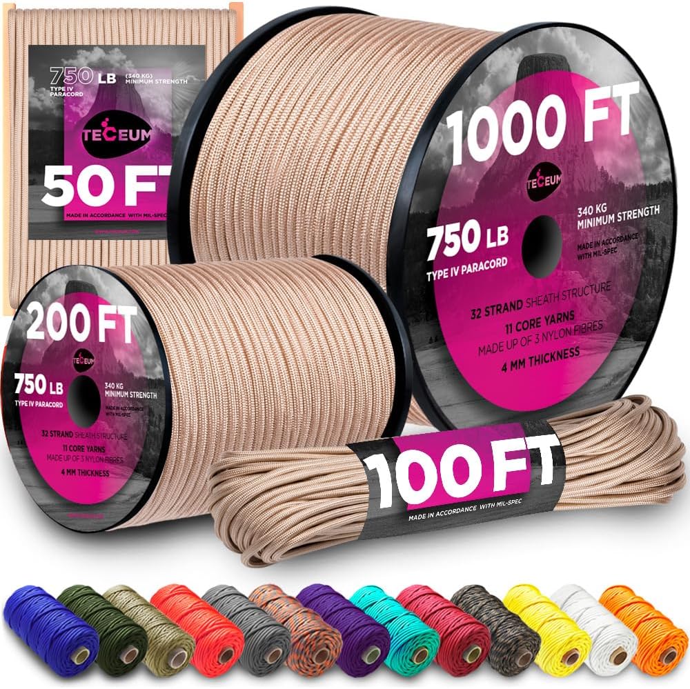 750 lb Paracord Rope - 1000Ft/ – Para Cord 1000Ft Bewertung und Preis